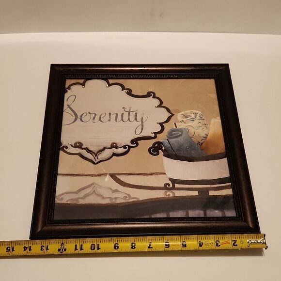 Bathroom Framed Pictures Bars of Soap Soothe and Serenity 14" ×‎ 14" - Picture 7 of 9